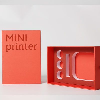 Emballage de boîtes de tiroirs en carton imprimé sur mesure avec logo en relief et insert EVA