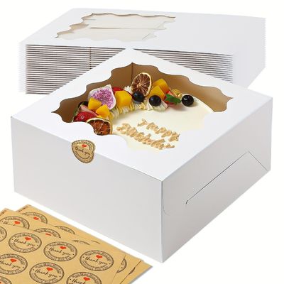 Boîte à fenêtres en papier antigraisse pour emballage de pain Boîte à lettres de qualité alimentaire et doublure de type mousse EPE