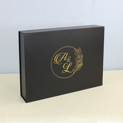 acheter Boîte d'emballage de luxe personnalisée imprimer le logo personnalisé Boîtes cadeaux magnétiques rigides noires avec couvercle de fermeture magnétique online manufacture
