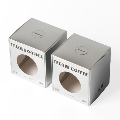 acheter Boîte d'emballage de café à verrouillage automatique en carton carré avec épaisseur personnalisée de fenêtre de cycle online manufacture
