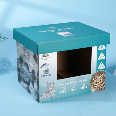 acheter Boîtes d' affichage de produits en carton pour les aliments pour chats, boîtes d' affichage en carton ondulé avec couvercle online manufacture