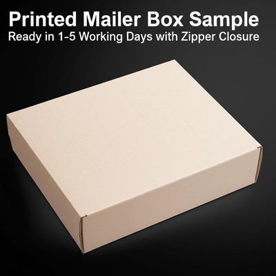 acheter Printed Mailer Box Sample Ready in 1-5 Working Days with Zipper Closure online manufacture