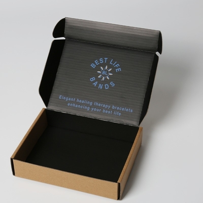 Boîte aux lettres ondulée en papier kraft pour bijoux et cadeaux