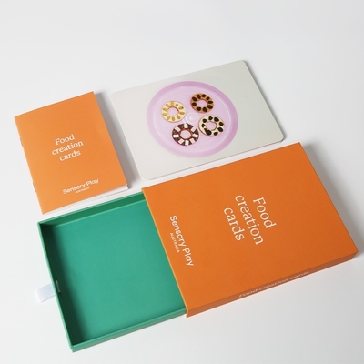 Boîte à cadeaux de style tiroir de cahier à stratification brillante avec imprimante personnalisée à stylo