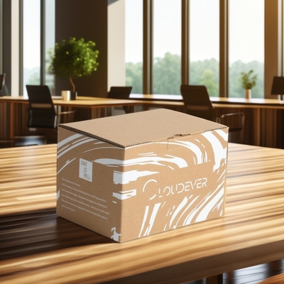 Boîte ondulée de finition en plastique recyclée Emballage de logo personnalisé pour vêtements