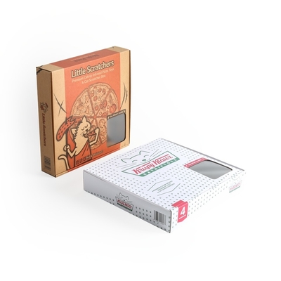 Boîte à pizza imprimée sur mesure avec affichage de nourriture à la fenêtre Conservation de la fraîcheur Pas de minimum