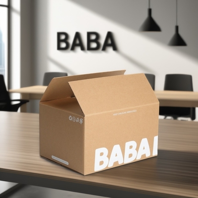 Emballage à l'encre blanche en carton ondulé Kraft Cartons d'expédition pour cadeaux de parfums