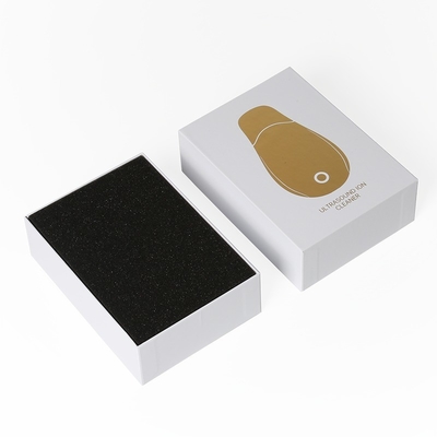 Boîte d'emballage sur mesure pour instruments de beauté en papier avec insert de formulaire sur carton gris