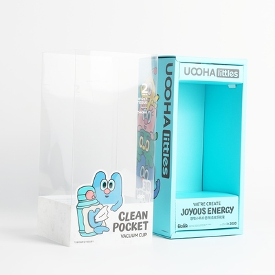 Boîte d'emballage pour jouets en carton d'ivoire imprimé sur mesure en CMYK avec couvercle transparent