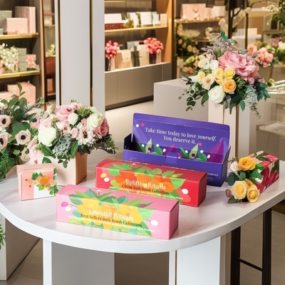 Boîte cadeau en papier sur mesure à double face imprimé art revêtu Skin CareTuck End Boîte de papier pour vapeur
