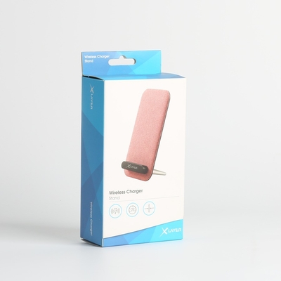 Boîte blanche recouverte de papier en haut et en bas pour le chargeur sans fil en carton Emballage cadeau en couleur CMYK