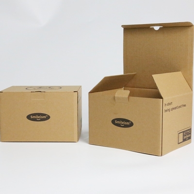 Boîte à cils artisanale brune boîte d'emballage de masque facial personnalisée pour petits objets